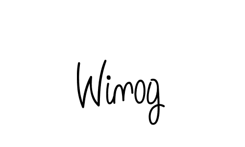 How to make Winog name signature. Use Angelique-Rose-font-FFP style for creating short signs online. This is the latest handwritten sign. Winog signature style 5 images and pictures png