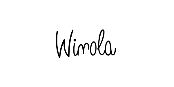 Also we have Winola name is the best signature style. Create professional handwritten signature collection using Angelique-Rose-font-FFP autograph style. Winola signature style 5 images and pictures png