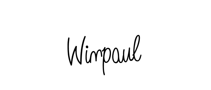 How to Draw Winpaul signature style? Angelique-Rose-font-FFP is a latest design signature styles for name Winpaul. Winpaul signature style 5 images and pictures png