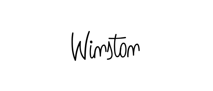 Create a beautiful signature design for name Winston. With this signature (Angelique-Rose-font-FFP) fonts, you can make a handwritten signature for free. Winston signature style 5 images and pictures png