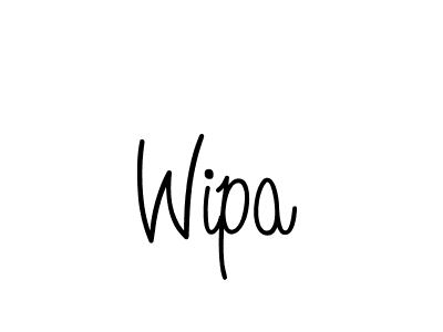 You should practise on your own different ways (Angelique-Rose-font-FFP) to write your name (Wipa) in signature. don't let someone else do it for you. Wipa signature style 5 images and pictures png