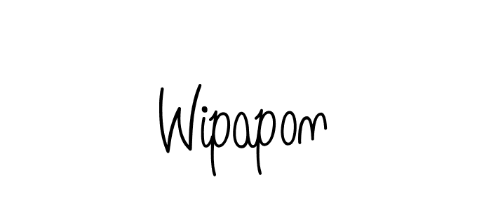 Wipapon stylish signature style. Best Handwritten Sign (Angelique-Rose-font-FFP) for my name. Handwritten Signature Collection Ideas for my name Wipapon. Wipapon signature style 5 images and pictures png