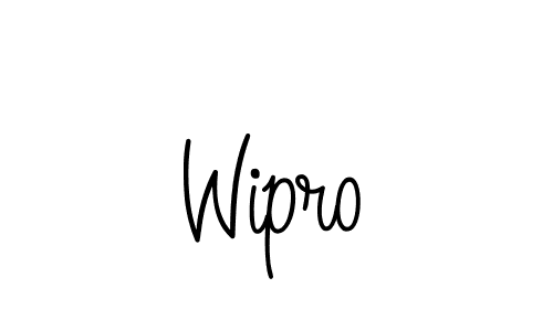 You should practise on your own different ways (Angelique-Rose-font-FFP) to write your name (Wipro) in signature. don't let someone else do it for you. Wipro signature style 5 images and pictures png