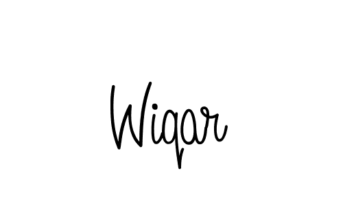 You should practise on your own different ways (Angelique-Rose-font-FFP) to write your name (Wiqar) in signature. don't let someone else do it for you. Wiqar signature style 5 images and pictures png