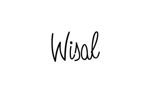 How to make Wisal name signature. Use Angelique-Rose-font-FFP style for creating short signs online. This is the latest handwritten sign. Wisal signature style 5 images and pictures png