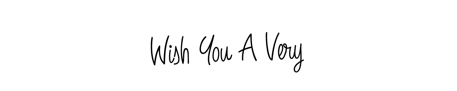 How to make Wish You A Very name signature. Use Angelique-Rose-font-FFP style for creating short signs online. This is the latest handwritten sign. Wish You A Very signature style 5 images and pictures png