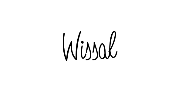 Make a beautiful signature design for name Wissal. With this signature (Angelique-Rose-font-FFP) style, you can create a handwritten signature for free. Wissal signature style 5 images and pictures png