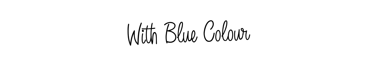 Make a short With Blue Colour signature style. Manage your documents anywhere anytime using Angelique-Rose-font-FFP. Create and add eSignatures, submit forms, share and send files easily. With Blue Colour signature style 5 images and pictures png