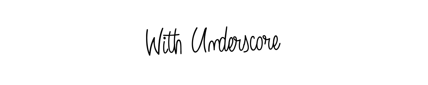 Also we have With Underscore name is the best signature style. Create professional handwritten signature collection using Angelique-Rose-font-FFP autograph style. With Underscore signature style 5 images and pictures png