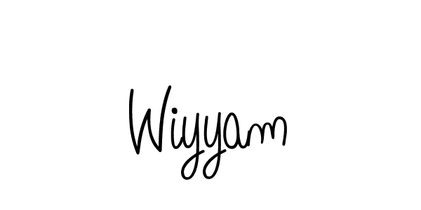 Design your own signature with our free online signature maker. With this signature software, you can create a handwritten (Angelique-Rose-font-FFP) signature for name Wiyyam. Wiyyam signature style 5 images and pictures png