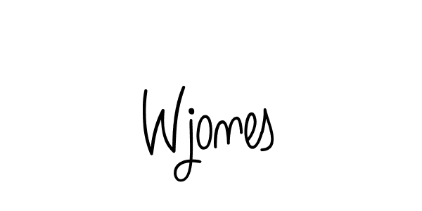 Make a beautiful signature design for name Wjones. With this signature (Angelique-Rose-font-FFP) style, you can create a handwritten signature for free. Wjones signature style 5 images and pictures png