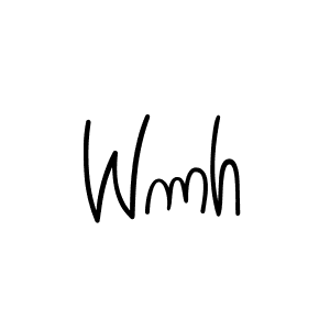 if you are searching for the best signature style for your name Wmh. so please give up your signature search. here we have designed multiple signature styles  using Angelique-Rose-font-FFP. Wmh signature style 5 images and pictures png