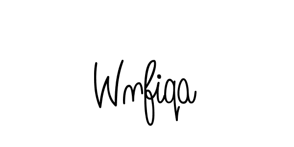 Use a signature maker to create a handwritten signature online. With this signature software, you can design (Angelique-Rose-font-FFP) your own signature for name Wnfiqa. Wnfiqa signature style 5 images and pictures png