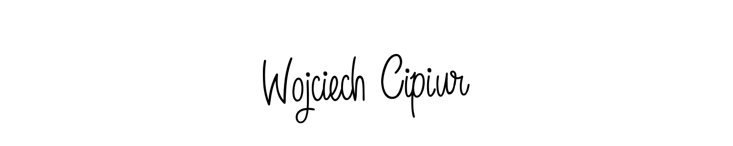 if you are searching for the best signature style for your name Wojciech Cipiur. so please give up your signature search. here we have designed multiple signature styles  using Angelique-Rose-font-FFP. Wojciech Cipiur signature style 5 images and pictures png