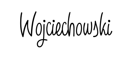 Upgrade your professional image with Wojciechowski signature created with Angelique-Rose-font-FFP font. Fast, free, and watermark-free download. Wojciechowski signature style 5 images and pictures png
