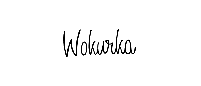 Create a beautiful signature design for name Wokurka. With this signature (Angelique-Rose-font-FFP) fonts, you can make a handwritten signature for free. Wokurka signature style 5 images and pictures png