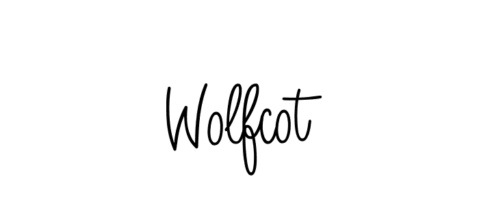 Make a beautiful signature design for name Wolfcot. With this signature (Angelique-Rose-font-FFP) style, you can create a handwritten signature for free. Wolfcot signature style 5 images and pictures png