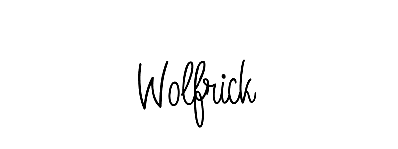 Create a beautiful signature design for name Wolfrick. With this signature (Angelique-Rose-font-FFP) fonts, you can make a handwritten signature for free. Wolfrick signature style 5 images and pictures png