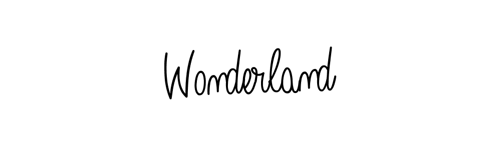 How to make Wonderland name signature. Use Angelique-Rose-font-FFP style for creating short signs online. This is the latest handwritten sign. Wonderland signature style 5 images and pictures png
