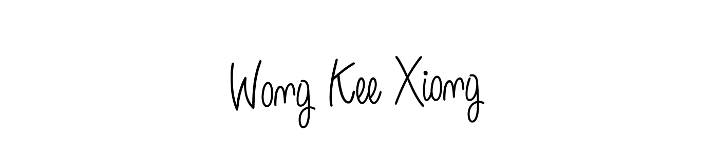 You should practise on your own different ways (Angelique-Rose-font-FFP) to write your name (Wong Kee Xiong) in signature. don't let someone else do it for you. Wong Kee Xiong signature style 5 images and pictures png
