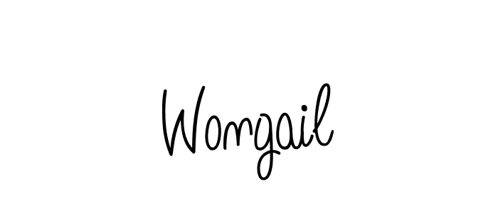 How to make Wongail signature? Angelique-Rose-font-FFP is a professional autograph style. Create handwritten signature for Wongail name. Wongail signature style 5 images and pictures png