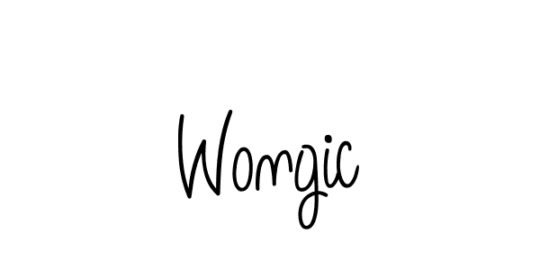 Wongic stylish signature style. Best Handwritten Sign (Angelique-Rose-font-FFP) for my name. Handwritten Signature Collection Ideas for my name Wongic. Wongic signature style 5 images and pictures png