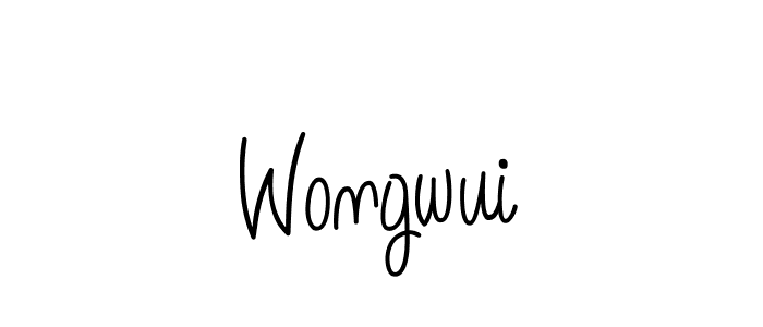 Make a beautiful signature design for name Wongwui. Use this online signature maker to create a handwritten signature for free. Wongwui signature style 5 images and pictures png