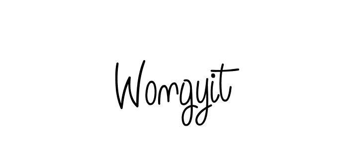 You should practise on your own different ways (Angelique-Rose-font-FFP) to write your name (Wongyit) in signature. don't let someone else do it for you. Wongyit signature style 5 images and pictures png