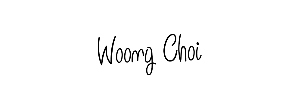 Create a beautiful signature design for name Woong Choi. With this signature (Angelique-Rose-font-FFP) fonts, you can make a handwritten signature for free. Woong Choi signature style 5 images and pictures png