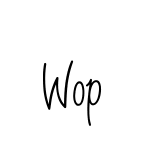 The best way (Angelique-Rose-font-FFP) to make a short signature is to pick only two or three words in your name. The name Wop include a total of six letters. For converting this name. Wop signature style 5 images and pictures png