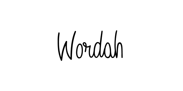 You should practise on your own different ways (Angelique-Rose-font-FFP) to write your name (Wordah) in signature. don't let someone else do it for you. Wordah signature style 5 images and pictures png