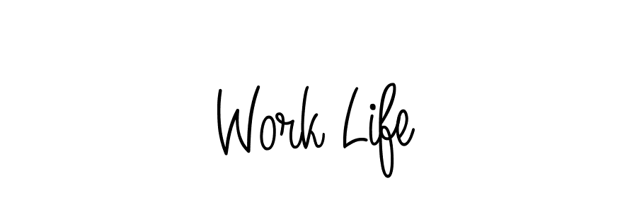 How to Draw Work Life signature style? Angelique-Rose-font-FFP is a latest design signature styles for name Work Life. Work Life signature style 5 images and pictures png