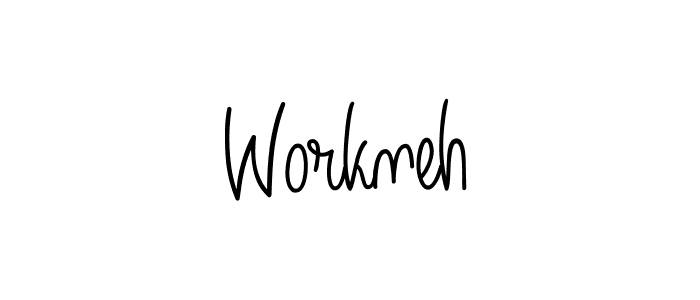 It looks lik you need a new signature style for name Workneh. Design unique handwritten (Angelique-Rose-font-FFP) signature with our free signature maker in just a few clicks. Workneh signature style 5 images and pictures png