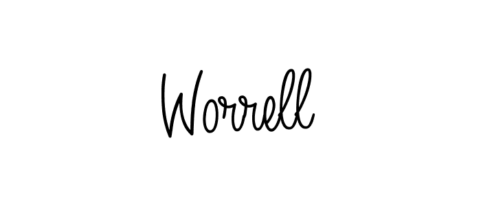 You should practise on your own different ways (Angelique-Rose-font-FFP) to write your name (Worrell) in signature. don't let someone else do it for you. Worrell signature style 5 images and pictures png