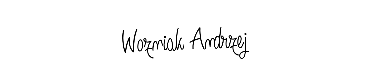 Also we have Wozniak Andrzej name is the best signature style. Create professional handwritten signature collection using Angelique-Rose-font-FFP autograph style. Wozniak Andrzej signature style 5 images and pictures png