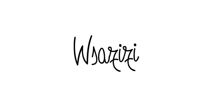 How to make Wsazizi name signature. Use Angelique-Rose-font-FFP style for creating short signs online. This is the latest handwritten sign. Wsazizi signature style 5 images and pictures png