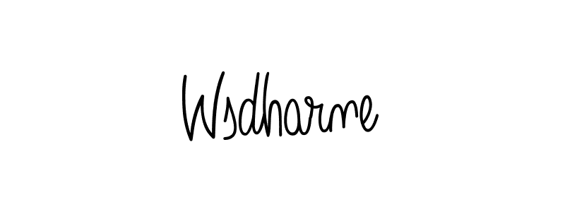 How to make Wsdharne name signature. Use Angelique-Rose-font-FFP style for creating short signs online. This is the latest handwritten sign. Wsdharne signature style 5 images and pictures png