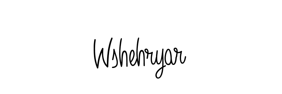 You should practise on your own different ways (Angelique-Rose-font-FFP) to write your name (Wshehryar) in signature. don't let someone else do it for you. Wshehryar signature style 5 images and pictures png