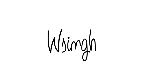 Make a beautiful signature design for name Wsingh. Use this online signature maker to create a handwritten signature for free. Wsingh signature style 5 images and pictures png