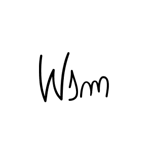 How to Draw Wsm signature style? Angelique-Rose-font-FFP is a latest design signature styles for name Wsm. Wsm signature style 5 images and pictures png