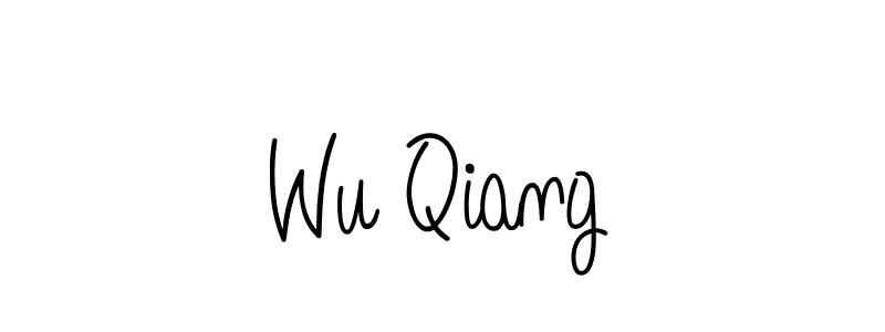 How to make Wu Qiang name signature. Use Angelique-Rose-font-FFP style for creating short signs online. This is the latest handwritten sign. Wu Qiang signature style 5 images and pictures png