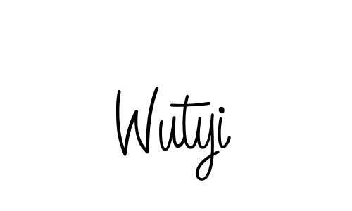 Create a beautiful signature design for name Wutyi. With this signature (Angelique-Rose-font-FFP) fonts, you can make a handwritten signature for free. Wutyi signature style 5 images and pictures png