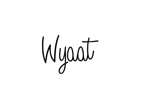 Wyaat stylish signature style. Best Handwritten Sign (Angelique-Rose-font-FFP) for my name. Handwritten Signature Collection Ideas for my name Wyaat. Wyaat signature style 5 images and pictures png