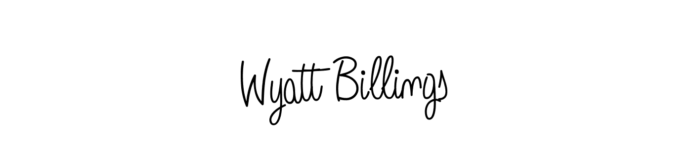 Wyatt Billings stylish signature style. Best Handwritten Sign (Angelique-Rose-font-FFP) for my name. Handwritten Signature Collection Ideas for my name Wyatt Billings. Wyatt Billings signature style 5 images and pictures png