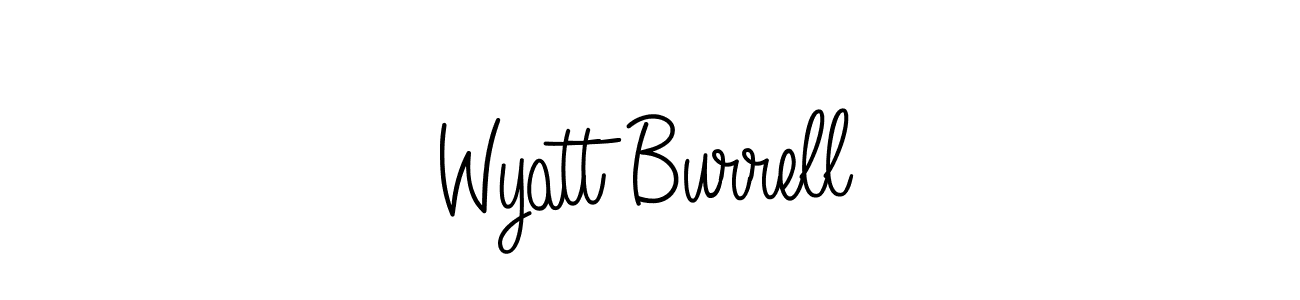 Design your own signature with our free online signature maker. With this signature software, you can create a handwritten (Angelique-Rose-font-FFP) signature for name Wyatt Burrell. Wyatt Burrell signature style 5 images and pictures png