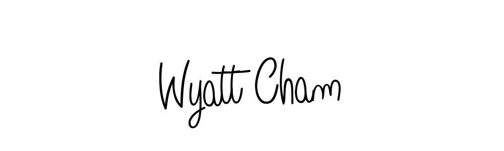 Angelique-Rose-font-FFP is a professional signature style that is perfect for those who want to add a touch of class to their signature. It is also a great choice for those who want to make their signature more unique. Get Wyatt Cham name to fancy signature for free. Wyatt Cham signature style 5 images and pictures png