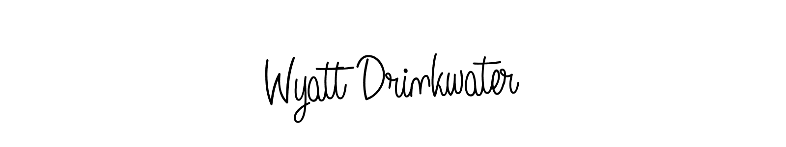 How to make Wyatt Drinkwater name signature. Use Angelique-Rose-font-FFP style for creating short signs online. This is the latest handwritten sign. Wyatt Drinkwater signature style 5 images and pictures png