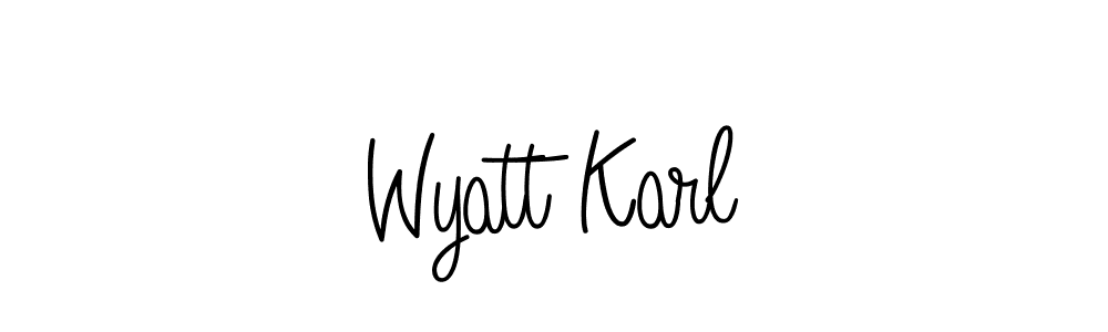 The best way (Angelique-Rose-font-FFP) to make a short signature is to pick only two or three words in your name. The name Wyatt Karl include a total of six letters. For converting this name. Wyatt Karl signature style 5 images and pictures png