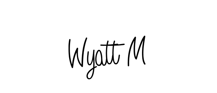 Best and Professional Signature Style for Wyatt M. Angelique-Rose-font-FFP Best Signature Style Collection. Wyatt M signature style 5 images and pictures png