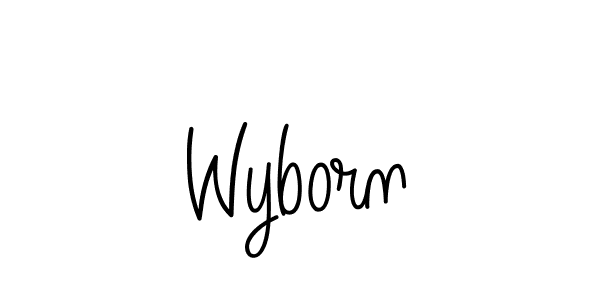 You should practise on your own different ways (Angelique-Rose-font-FFP) to write your name (Wyborn) in signature. don't let someone else do it for you. Wyborn signature style 5 images and pictures png